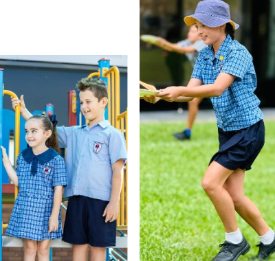 Student participating in an outdoor learning game, highlighting active play, coordination and engagement in a positive school environment