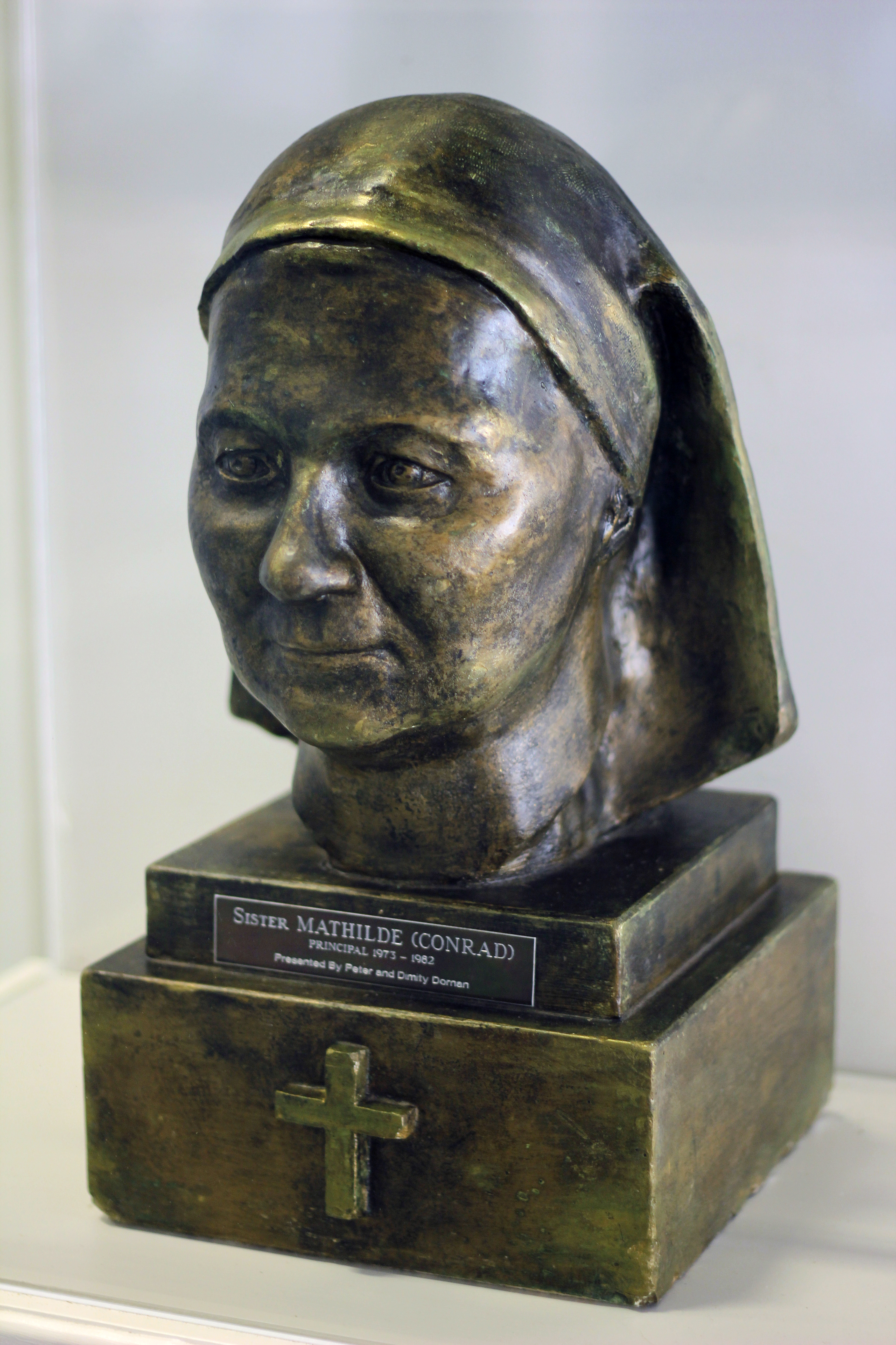 Statue representing the heritage and spiritual foundations of St Peter Chanel School, reflecting inspiration from the Sisters of Charity and the Marist Fathers since the school’s establishment in 1972